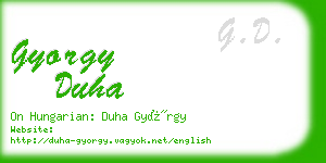 gyorgy duha business card